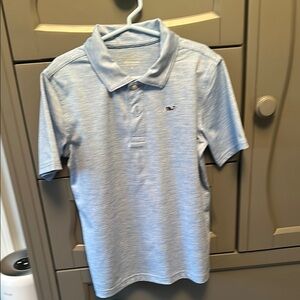 Vineyard Vines Boys' Bradley Stripe Sankaty Performance Polo- Like New